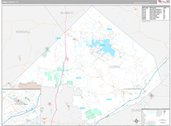 Comal County, TX Digital Map Premium Style