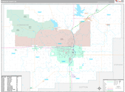 Comanche County, OK Digital Map Premium Style