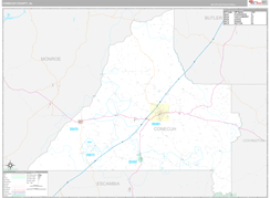 Conecuh County, AL Digital Map Premium Style