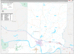 Conway County, AR Digital Map Premium Style