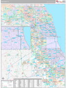 Cook County, IL Digital Map Premium Style