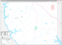 Coosa County, AL Digital Map Premium Style