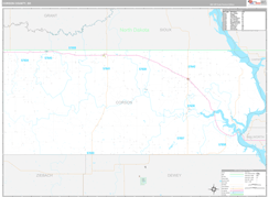 Corson County, SD Digital Map Premium Style