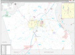 Coweta County, GA Digital Map Premium Style