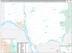 Cowlitz County, WA Digital Map Premium Style