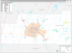 Craighead County, AR Digital Map Premium Style