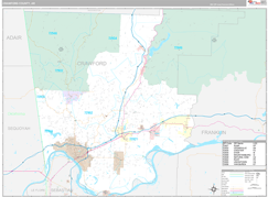 Crawford County, AR Digital Map Premium Style