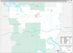 Crawford County, IN Digital Map Premium Style