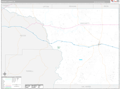 Crockett County, TX Digital Map Premium Style