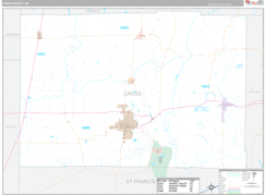 Cross County, AR Digital Map Premium Style