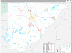 Cullman County, AL Digital Map Premium Style