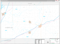 Cumberland County, IL Digital Map Premium Style