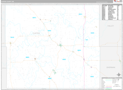 Custer County, NE Digital Map Premium Style
