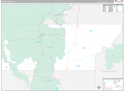 Custer County, SD Digital Map Premium Style