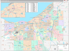 Cuyahoga County, OH Digital Map Premium Style