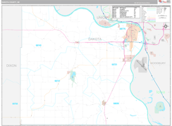 Dakota County, NE Digital Map Premium Style