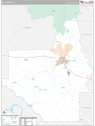 Dallas County, AL Digital Map Premium Style