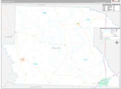 Dallas County, AR Digital Map Premium Style