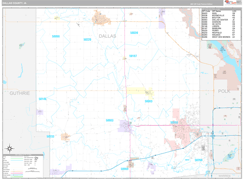 Dallas County, IA Digital Map Premium Style