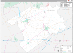 Darlington County, SC Digital Map Premium Style