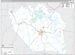 DeKalb County, TN Digital Map Premium Style
