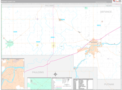 Defiance County, OH Digital Map Premium Style