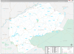 Delaware County, NY Digital Map Premium Style