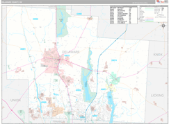 Delaware County, OH Digital Map Premium Style