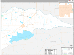 Delta County, TX Digital Map Premium Style