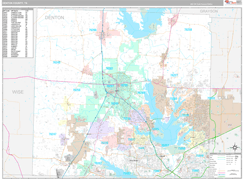 Denton County, TX Digital Map Premium Style