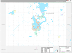 Dickinson County, IA Digital Map Premium Style
