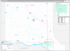 Dodge County, NE Digital Map Premium Style