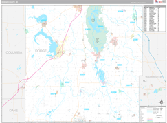 Dodge County, WI Digital Map Premium Style