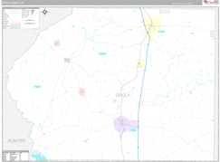 Dooly County, GA Digital Map Premium Style