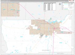 Dougherty County, GA Digital Map Premium Style