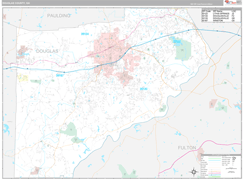 Douglas County, GA Digital Map Premium Style