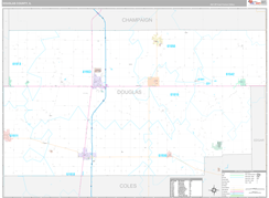 Douglas County, IL Digital Map Premium Style