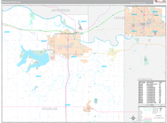 Douglas County, KS Digital Map Premium Style