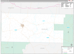 Douglas County, MO Digital Map Premium Style