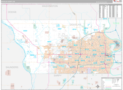 Douglas County, NE Digital Map Premium Style