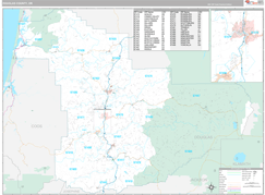 Douglas County, OR Digital Map Premium Style