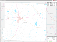Drew County, AR Digital Map Premium Style