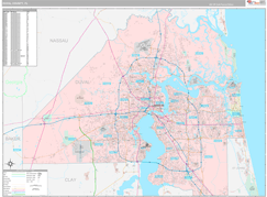 Duval County, FL Digital Map Premium Style