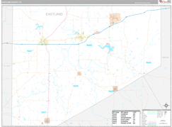 Eastland County, TX Digital Map Premium Style