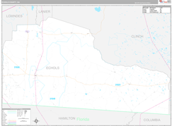 Echols County, GA Digital Map Premium Style
