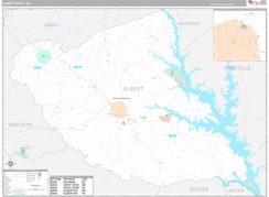 Elbert County, GA Digital Map Premium Style