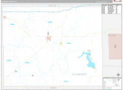 Ellsworth County, KS Digital Map Premium Style