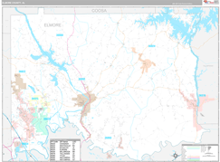 Elmore County, AL Digital Map Premium Style