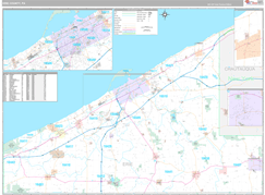 Erie County, PA Digital Map Premium Style