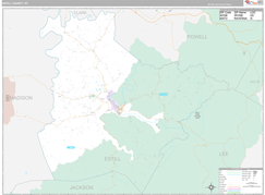 Estill County, KY Digital Map Premium Style